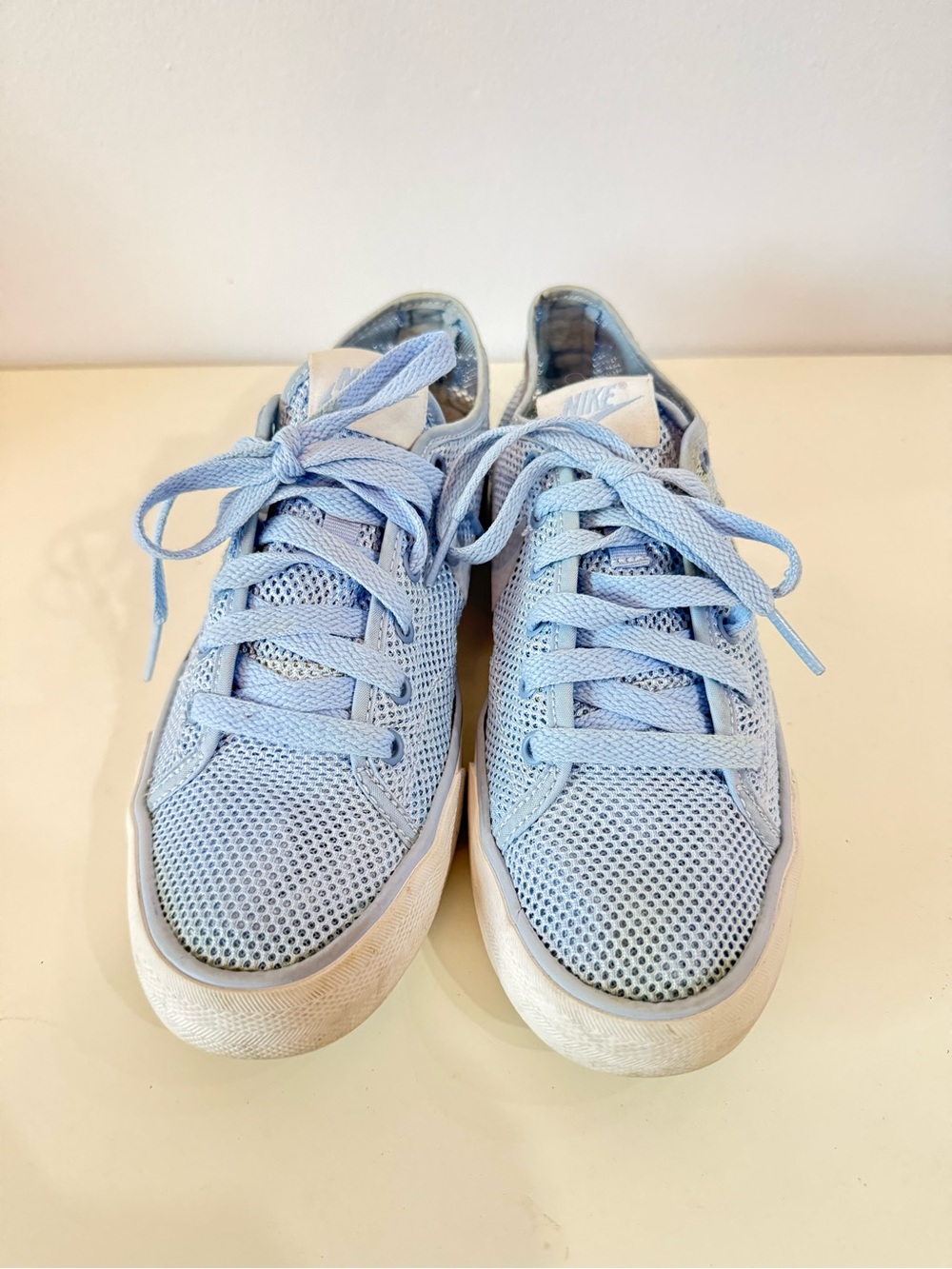 Nike Pale Blue Mesh Low-Top Sneakers